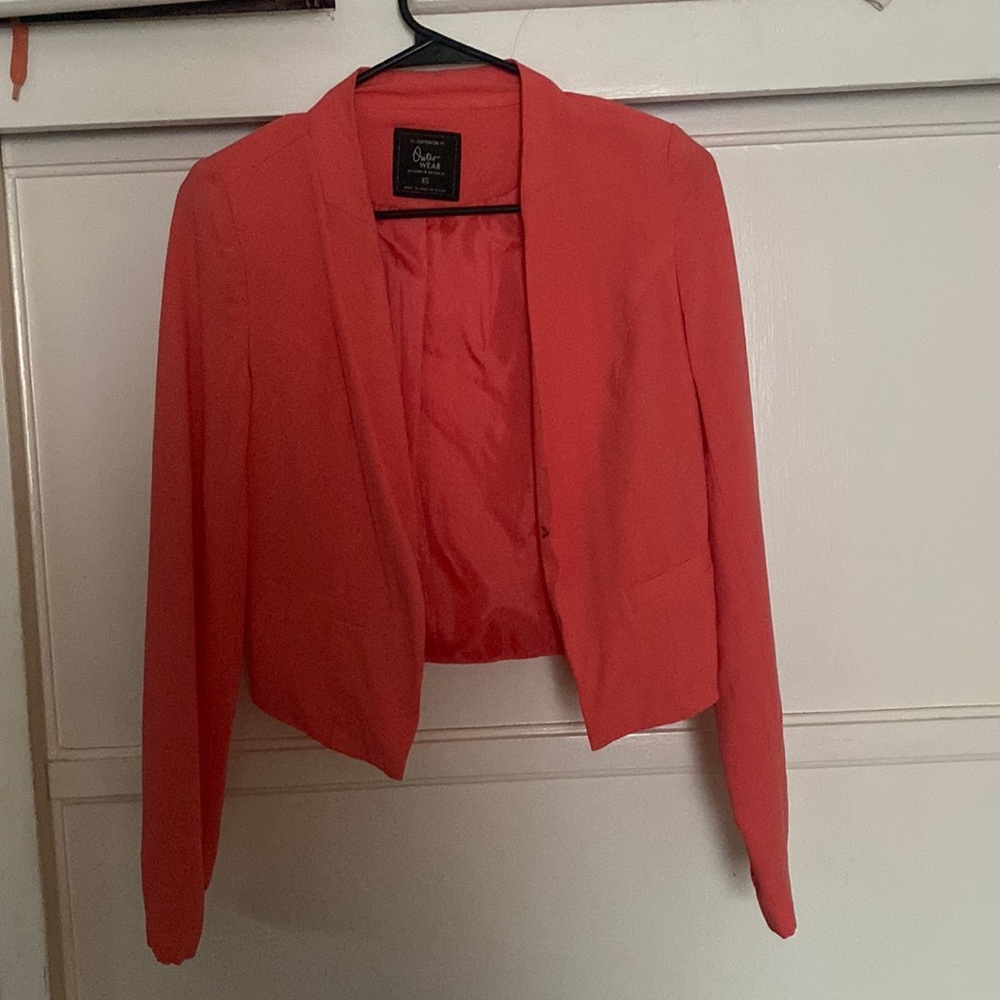Bright pink blazer